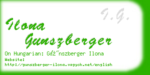 ilona gunszberger business card